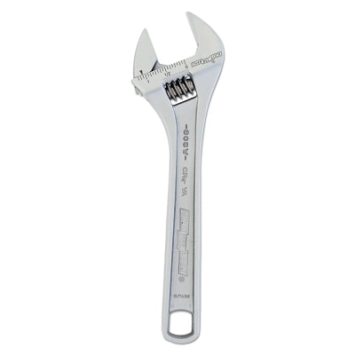 Adjustable Wrench, 8 in L, 1.18 in Opening, Chrome, Bulk