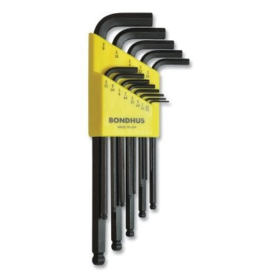 Ball End L-Wrench Set, ProGuard Finish, 0.050 in to 3/8 in, SAE, 13-Pc Set