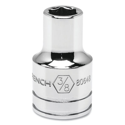 6 Point Standard SAE Socket, 1/2 in Drive, 3/8 in Opening