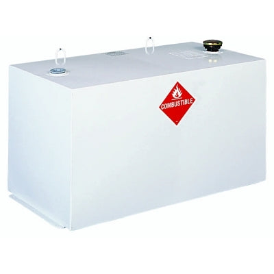 Liquid Transfer Tank, For Trucks, Rectangular, 100 gal, Steel, White