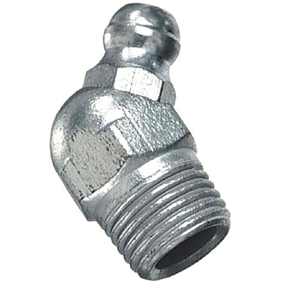 Grease Fitting, 1/4 in -28, 45 Angle-Short Thread, 7/8 in L