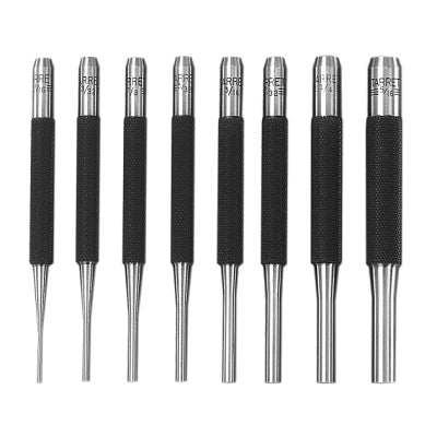 Drive Pin Punches, 4 in, 1/16 in tip, Steel
