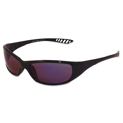 V40 Hellraiser Safety Glasses, Blue Mirror Polycarbonate Lens, Mirror, Black, Nylon