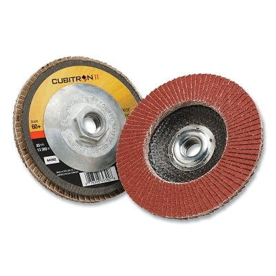 3M 076308-64389 Cubitron II 969F Flap Disc, 4 in dia, 60+ Grit, 5/8 in arbor, 15000 RPM