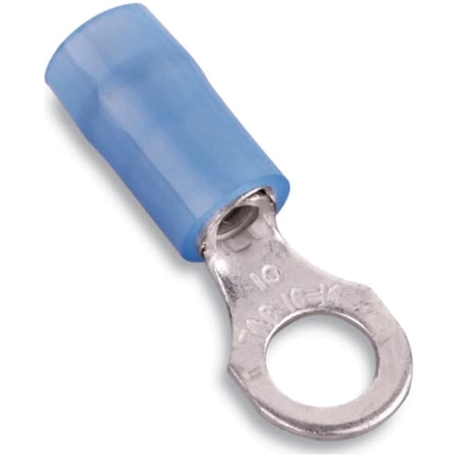 Sta-Kon Nylon-Insulated Ring Terminal, 18 to 14 AWG,  10, Blue, 1000 PK