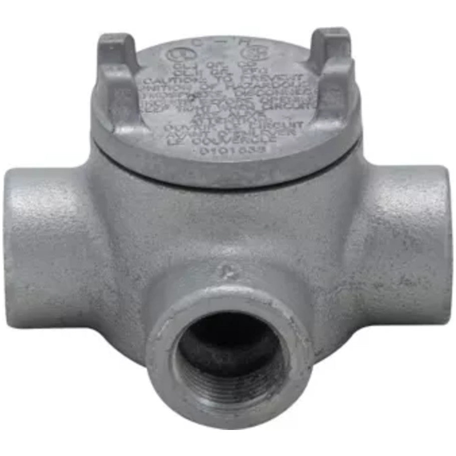 GUAT Conduit Outlet Box with Cover, 2 in. Cover Opening, 1/2 in.