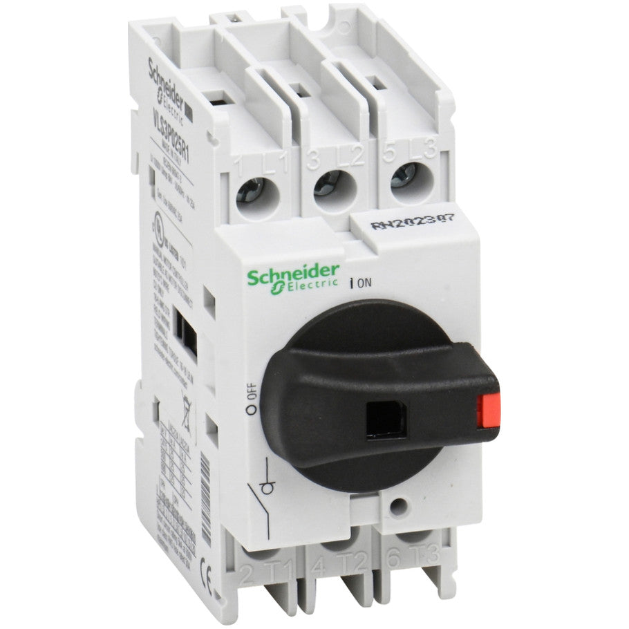 TeSys Vario LS Disconnect Switch, Din Rail Mount, 25 A, Black Handle, 3 P, 3 No, 36mm Wide, 600 V