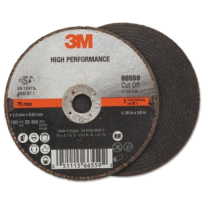 3M 051115-66559 Cut-off Wheel Abrasives, 60 Grit, 25,465 rpm