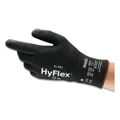 11-751 Cut-Resistant Gloves, Size 7, Black, Polyurethane