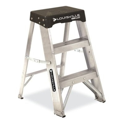 AS3000 Series Sentry Aluminum Step Ladder, 2 ft, 16-11/16 in W, 300 lb Capacity
