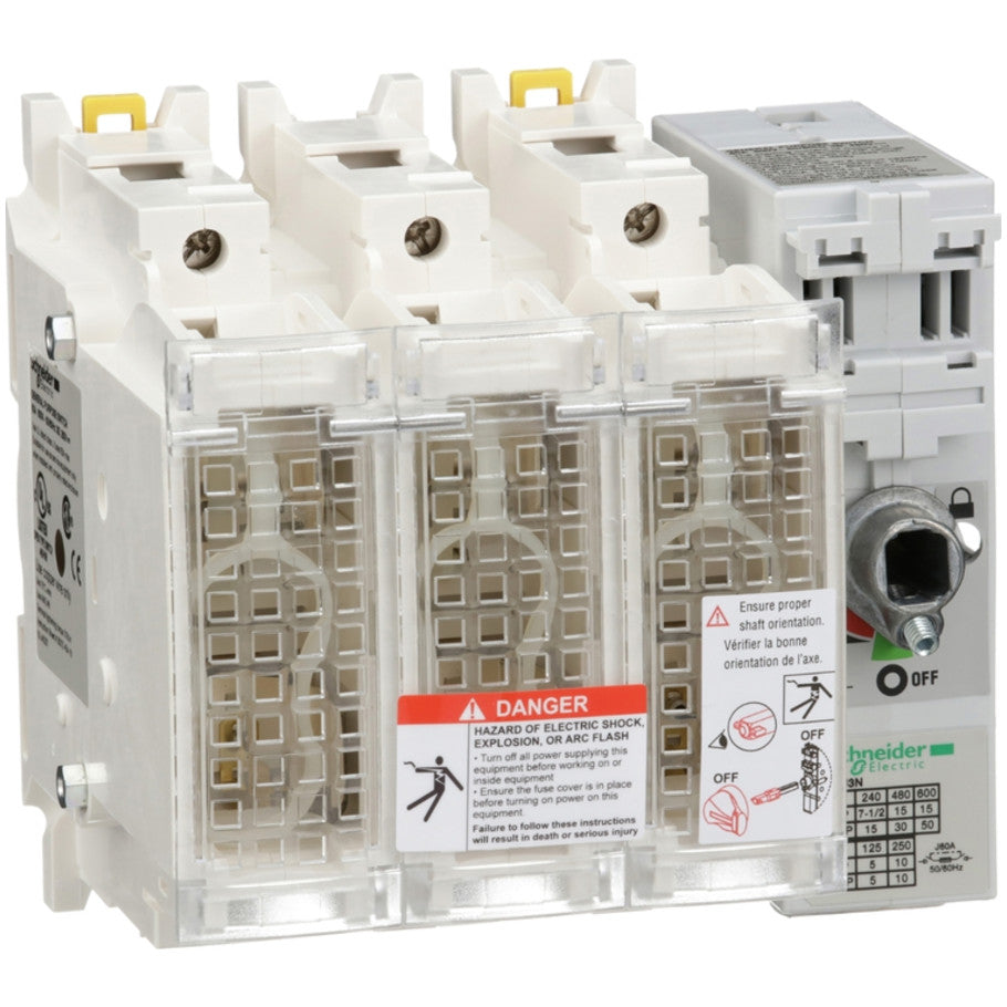 TeSys GS Switch Disconnector Fuse, 60A, 3-Pole, 600V, UL, Fuse Size J