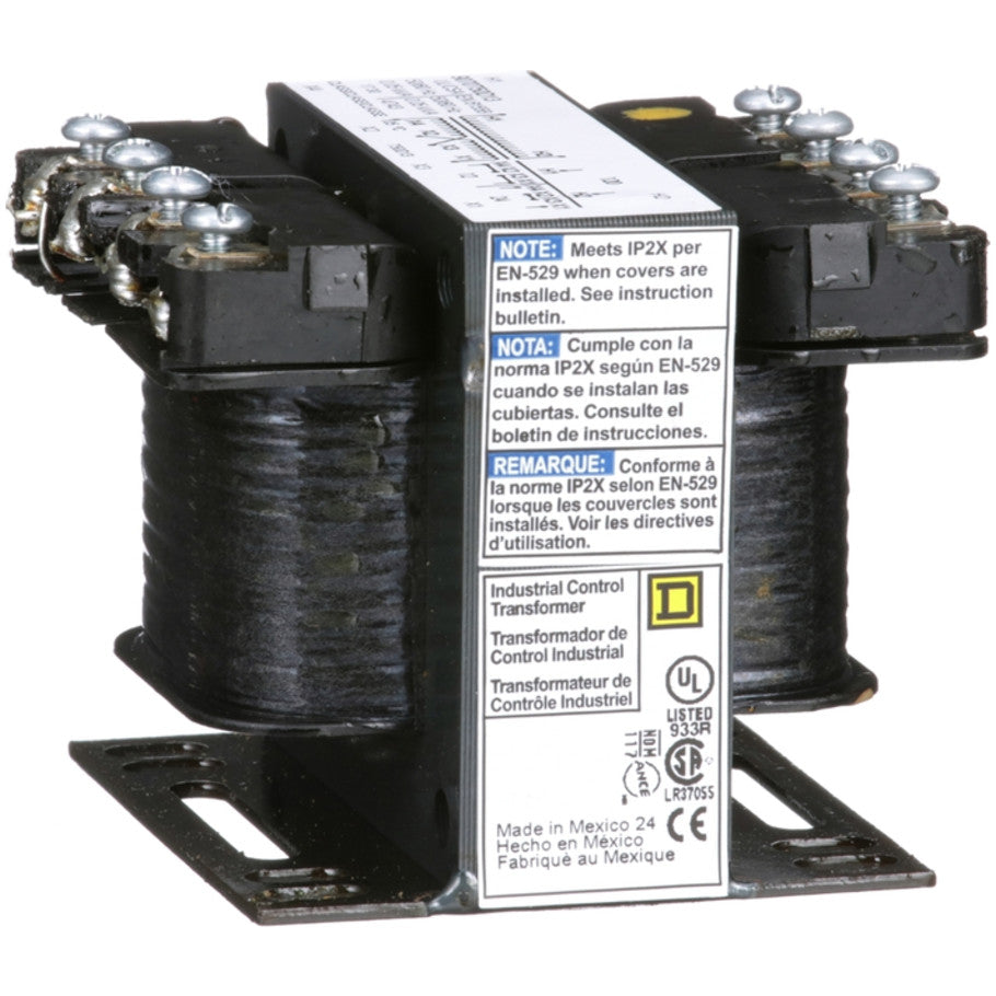 Type T Industrial Control Transformer, 1-Phase, 120V Primary, 12/24V Secondary, 50VA