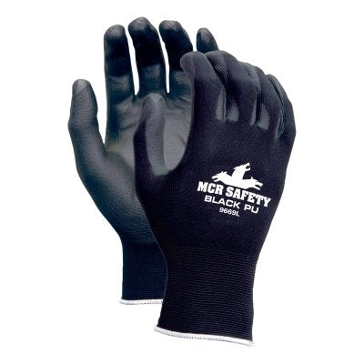 NXG PU Coated Work Gloves, 9669 VP, Medium, Black