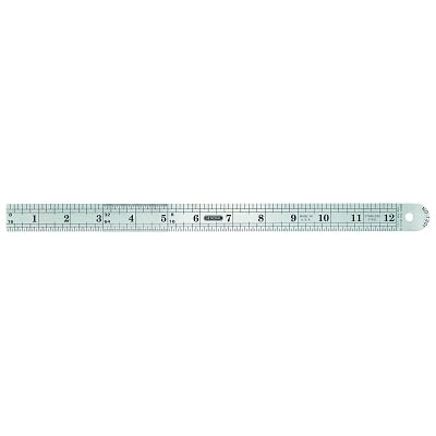 Industrial Precision Stainless Steel Rules, 12 in, Stainless Steel