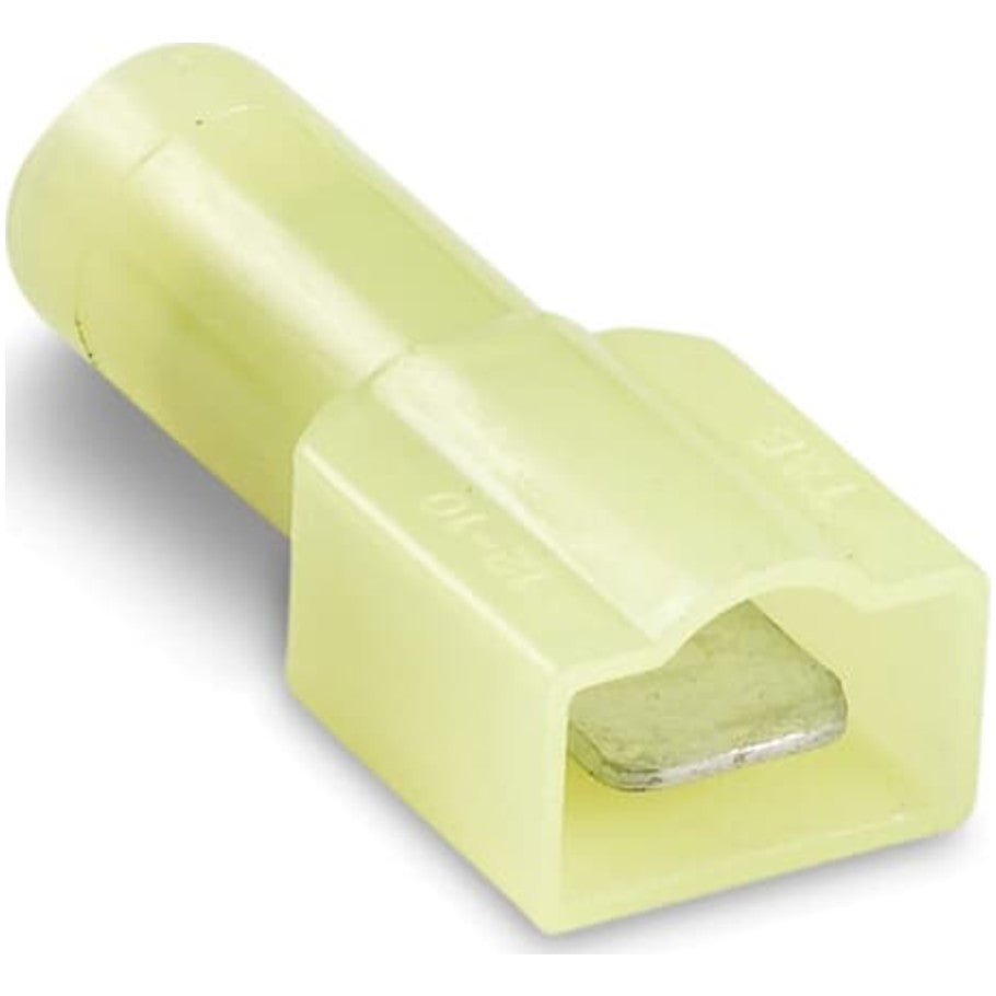 Nylon-Insulated Male Tab, Length 1.17 Inches, Width .45 Inches, Wire Range  12- 10 AWG, Yellow