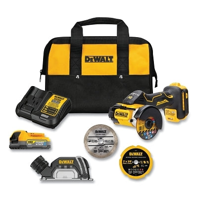 MAX* Brushless Cordless Cut-Off Saw, 20 V, Kit, 3 in dia, Compact, Incl Battery/Charger/Dust Shroud/Wheel/Ring/Bag