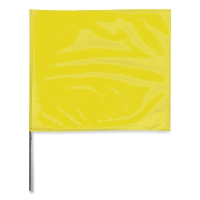 Stake Flag, 2 in x 3 in, 21 in H, Yellow