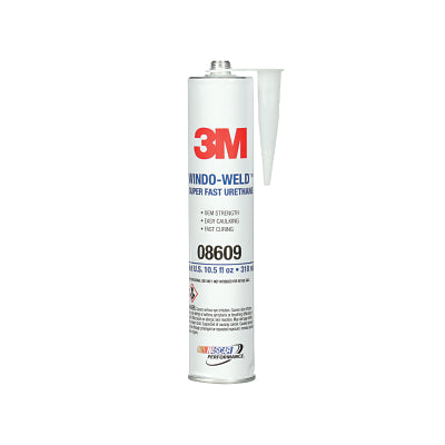 3M 051135-08609 Windo-Weld Super Fast Urethane Adhesive, 10.5 fl oz, Cartridge, Black