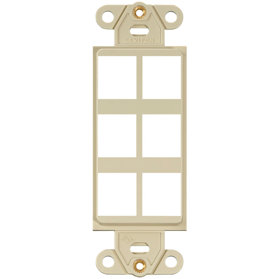 QuickPort Decora Multimedia Insert, 6-Port, Ivory