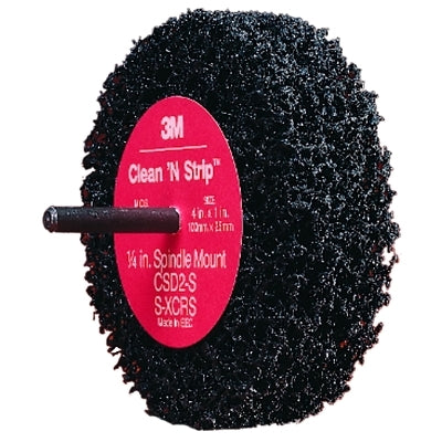 3M 048011-14780 Clean and Strip Buffing Disc, 4 in x 1/4 in, Extra Coarse, Silicon Carbide, 8000 rpm, Black