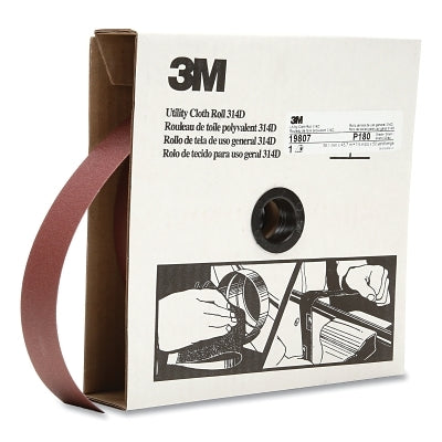 3M 051115-19809 Utility Cloth Rolls 314D, 1 1/2 in x 50 yd, P120 Grit