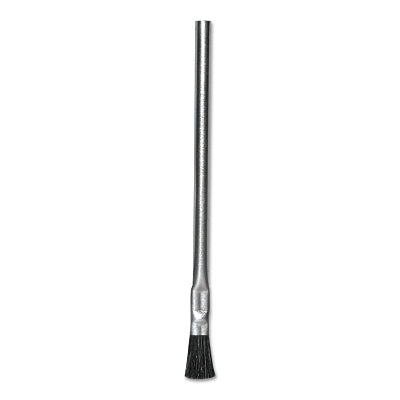 Tin Handle Acid Brushes, 3/4 in Trim L, Stiff Black Horsehair
