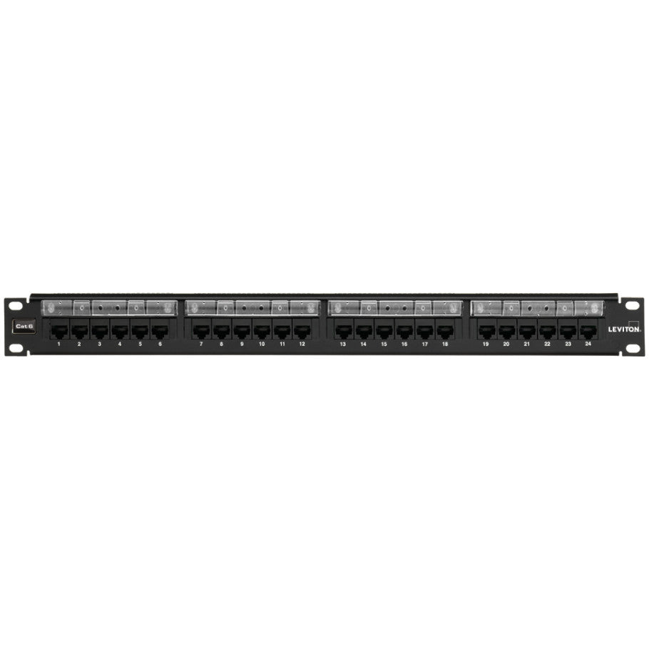 Cat 6 Flat 110-Style Patch Panel, 24-Port