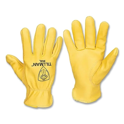 Drivers Gloves, 864, Lg, Top Grain Deerskin, Gold