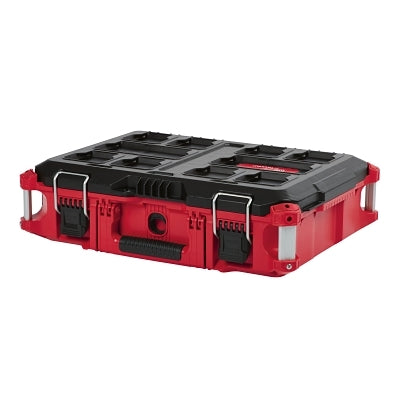PACKOUT Tool Box, 75 lb Cap, XL, 16.2 in W x 6.5 in H x 22.1 in L, Polymer/Metal, Red/Black