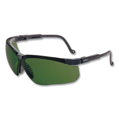 Uvex Genesis Safety Eyewear, S3207HS, Shade 3.0 Tint, HydroShield Anti-Fog Coating, Polycarbonate Lens/Frame, Black