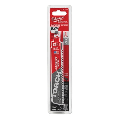 SAWZALL TORCH Carbide Blade, 6 in L, 0.50 in W, 8 TPI