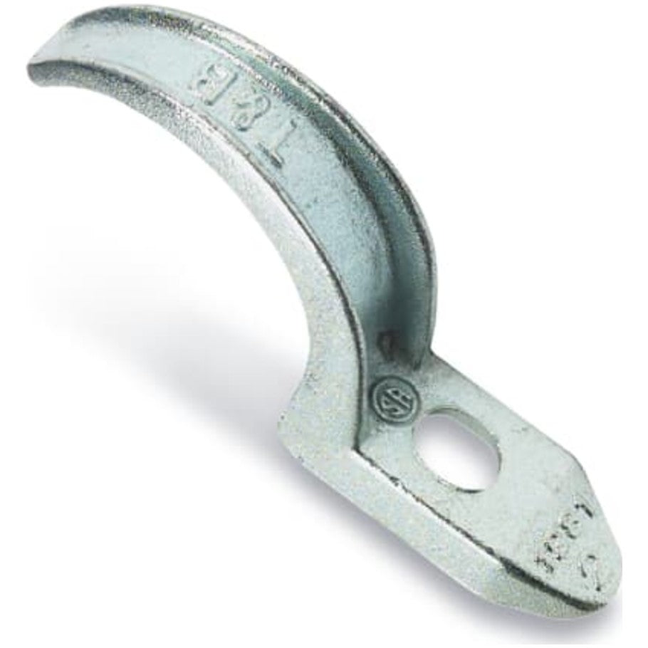 1 Hole Conduit Strap, Rigid/IMC, Malleable Iron, Size 3/4 in., 1/4 in. Screw Hole