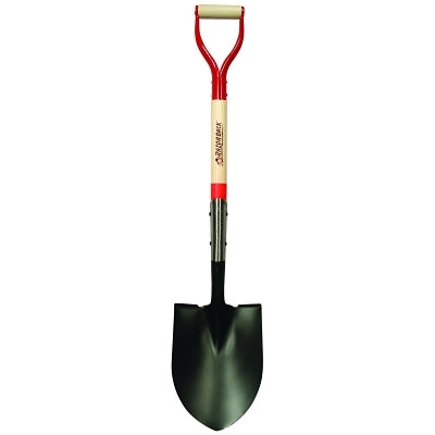 Round Point Digging Shovel, 9.5 in W x 12 in L Blade, 30 in L North American Hardwood Armor D-Grip Handle, Open-Back