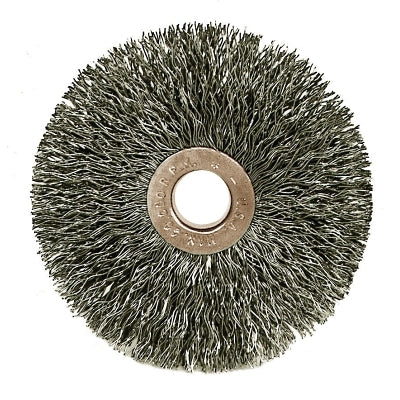 Copper Center Wire Wheel, 3 in D x 5/8 in W, .014 in Steel Wire, 5/8 Arbor Hole