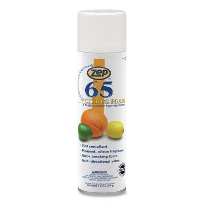 65 Citrus Foam Multi-Purpose Cleaner, 20 oz, Aerosol Can, Citrus Scent