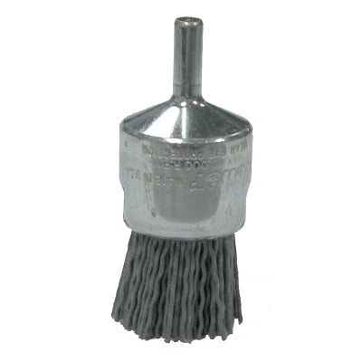 Nylox End Brush, Silicon Carbide, 1 in Brush dia, 0.040 Bristle dia, 7/8 in Stem L, 10000 rpm