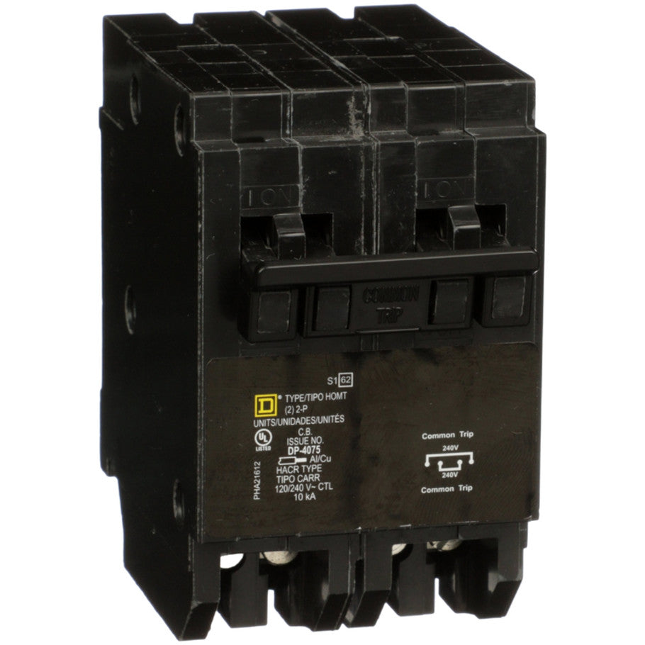 Homeline Miniature Breaker, Quad, 120/240V, 10kA, UL Listed, 30/30A