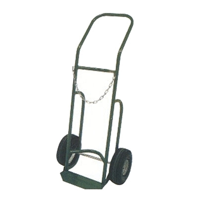 750 Series Carts, Holds 1 Cylinder, 9 1/2 in dia., Flat Free Pneumatic Wheels