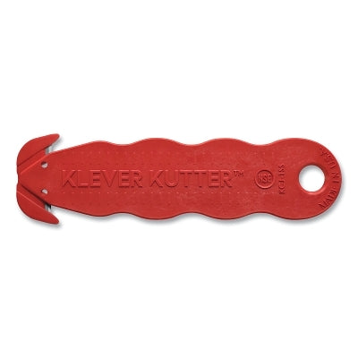 Klever Kutter NSF Food Zone Safety Cutter, For Raw Meat, 4-5/8 in L, Razor Style, Stainless Steel, Red