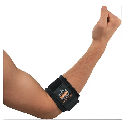 ProFlex 500 Elbow Support Wrap, Nylon-Laminated Neoprene, Hook-and-Loop Closure, Large, Black