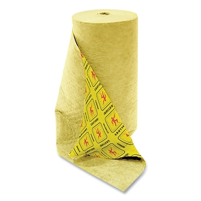 Sorbent Pads and Roll, 150 ft L, 32 in W, Universal, Premium, Hi-Vis Yellow, Roll