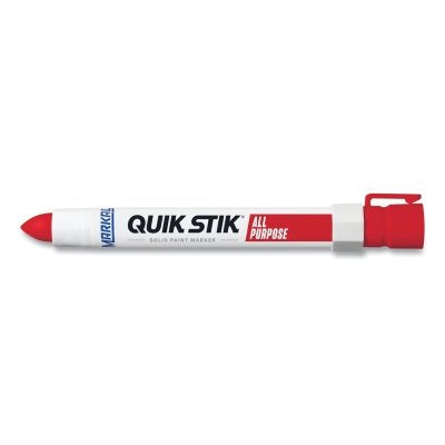 Quik Stik All Purpose Solid Paint Marker, 11/16 in Tip, 6 in L, Red
