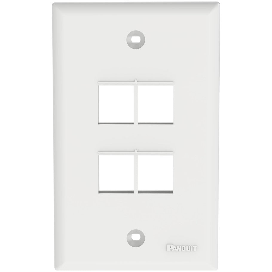 NetKey Vertical Faceplate, 4-Port, White