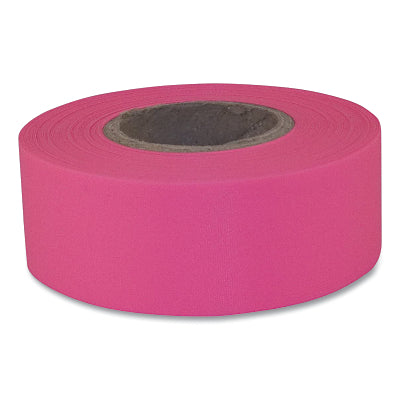 Sub-Zero Flagging Tape, 1-3/16 in W x 150 ft L, Fluorescent Pink
