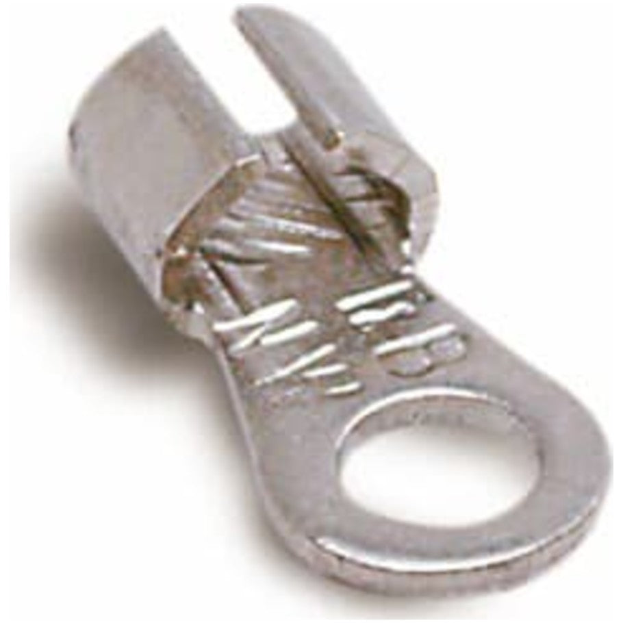 Non-Insulated High-Temperature Ring Terminal, Length .66 Inches, Width .31 Inches, Bolt Hole  10, Wire Range  16- 14 AWG