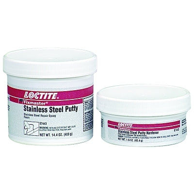 Fixmaster Stainless Steel Putty, 1 lb, Pack, Metallic Grey
