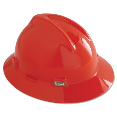 V-Gard Protective Hat, Fas-Trac III, Full Brim Hat, Slotted, Orange