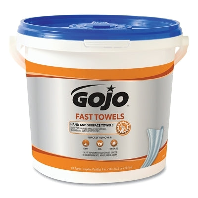 FAST WIPES Hand Cleaning Towels, Citrus, Wet Wipe Bucket, 130