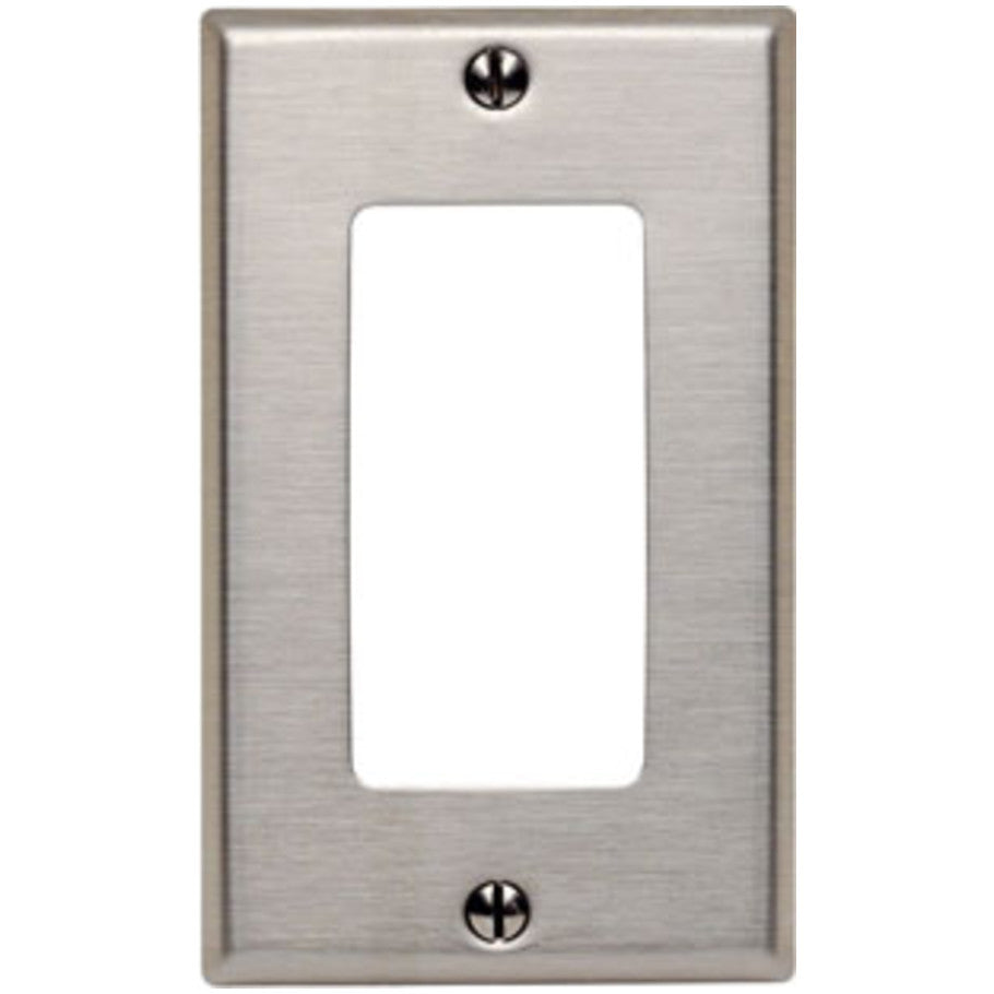 Decora Wall Plate, 1-Gang, Stainless Steel