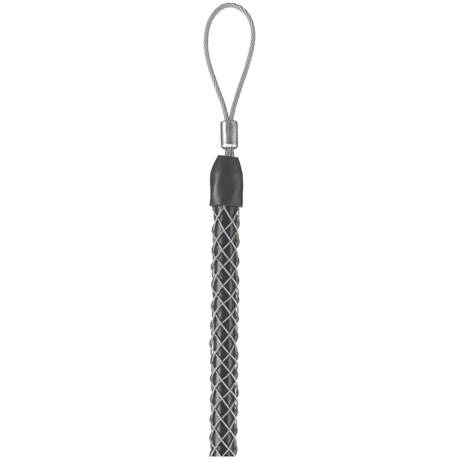 Kellems Junior Light Duty Cable Grip, Galvanized Steel, Single Weave, Flexible Eye, 1.000 to 1.240 in.